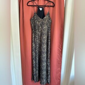 Nicole Miller Leopard Print Maxi Dress - Brown and Black